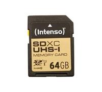 Intenso Carte mémoire Premium SDXC UHS-I 64 Go Classe 10 bleue, 1 pièce