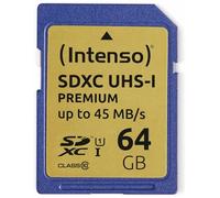 Carte SDXC Intenso Premium 64 GB Class 10, UHS-I
