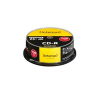 Intenso CD-R 700MB 52x, 80 min, Imprimable, Cakebox 25 pièces, Diamètre 120mm