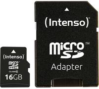 Carte microSDHC Intenso High Performance 16 GB Class 10 avec adaptateur SD