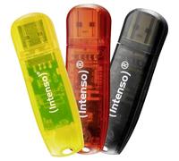 Intenso Clé USB 32 GB Rainbow Line, Noir, Rouge, Jaune USB 2.0, 3 pc(s)