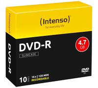 1x10 Intenso DVD-R 4,7GB 16x Speed, Slimcase