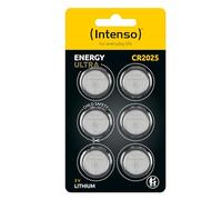 Intenso Piles bouton CR2025 3 V 160 mAh au lithium – Lot de 6 sous blister