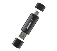 Intenso Flex Line Clé USB 128 Go - Double clé USB 3.2 Gen 1x1 avec USB-C & USB-A pour Smartphone, Tablette, Ordinateur Portable et PC Compatible OTG, 70 Mo/s, Noir