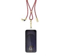 Intenso Lanière de Charge USB-C - Collier Câble pour Smartphone, Charge Rapide 60W, Longueur Réglable, 1,65 m Nylon, Mélange néon