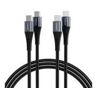 Intenso Lot de 2 câbles USB-C vers USB-C 240 W 2 m PD 3.1 | Lot de 2 câbles de charge rapide avec puce E-Marker pour MacBook, iPad, iPhone, smartphone, Steam Deck et plus encore (2 m)