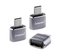 Intenso Lot de 3 adaptateurs USB-A vers USB-C (A480C) 480 Mbit/s Haute Vitesse USB 2.0 OTG en Aluminium Gris