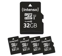 Intenso Lot de 5 Cartes microSD 32 Go de qualité supérieure - Micro SDHC - pour Smartphones, tablettes et appareils Photo - Étanche - Résistant aux Chutes - Résistant aux Rayons X - Résistant à la