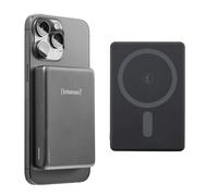 Intenso MW10000 Batterie Externe magnétique 10 000 mAh - Compatible MagSafe, Charge sans Fil 15 W, USB-C PD 20 W, pour iPhone et Android - Testé en Allemagne - Gris