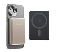 Intenso MW10000 Batterie Externe magnétique 10 000 mAh - Compatible MagSafe, Charge sans Fil 15 W, USB-C PD 20 W, pour iPhone et Android - Testé en Allemagne - Champagne