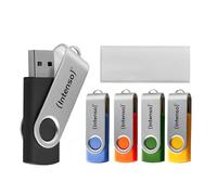 Intenso Clé USB Office Line USB-A 3.2 jusqu'à 70 Mo/s 5 couleurs Pack 5x64 Go