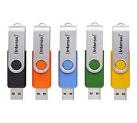 Intenso Office Line Clé USB 5 x 64 Go | Clé USB A 3.2 Super Vitesse jusqu'à 70 Mo/s | 5 Couleurs avec Arceau en métal et étiquettes : Amazon.de : Ordinateurs et Accessoires
