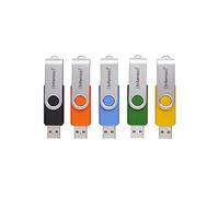 Intenso Office Line Multipack Clé USB 5 x 32 Go - Super Speed USB 3.2, jusqu'à 70 Mo/s, Couleurs Assorties avec Arceau en métal et étiquettes d'étiquetage