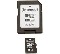 Carte microSDHC Intenso Premium 16 GB Class 10, UHS-I avec adaptateur SD