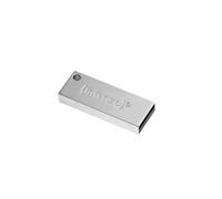 Intenso Premium Line - Clé USB 64Go USB 3.2 Gen 1 Type-A - Vitesse 100Mo/s - Boîtier Métal Argent - Compatible Windows/macOS - Ref 3534490