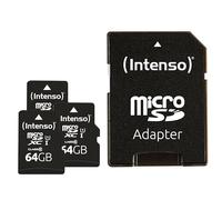 Intenso Premium 3er Pack (3 x 64 GB) Carte microSDXC 64 GB Class 10 UHS-I avec adaptateur SD
