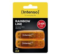 Intenso Clé USB Rainbow Line 2x 64 Go USB 2.0 Orange (pack de 2)
