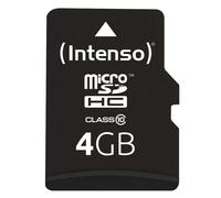 Intenso Scheda di memoria microSDHC da 4 GB, Classe 10 (con Adattatore (Intenso)