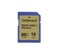 Intenso SDHC 16GB UHS-I Classe 10 (3421470) - Vitesse 90MB/s - Résistante Chocs/Température/Rayons X - Bleu - Température Opération -25°C à 85°C