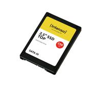 Intenso SSD 256Go 2.5" SATA III MLC : Lecture 550Mo/s, Ecriture 500Mo/s, IOPS 133k/128k, Tampon 256Mo, S.M.A.R.T./TRIM