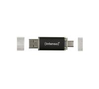 Intenso Twist Line 512 Go USB Type-A/Type-C 3.2 Gen 1 Anthracite, Vitesse d'écriture 70 Mo/s, Boîtier Aluminium 65x18x8mm, 9g, Lot de 2