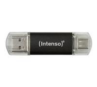 Intenso Clé USB Twist Line – 64 Go USB‑A / USB‑C Anthracite