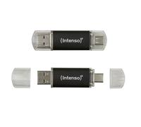 Intenso Twist Line Dual Clé USB 2 x 128 Go - Super Speed USB 3.2 Gen 1 x 1 jusqu'à 70 Mo/s, USB-C et USB-A, Anthracite
