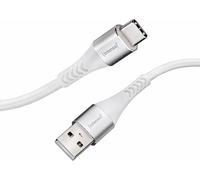 Intenso Câble A315C USB-A vers USB-C, charge rapide 60 W, 1,5 m, blanc, gaine textile