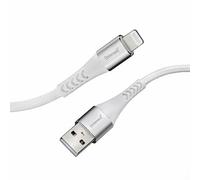 Intenso USB-Cable A315L, Câble de données et de charge USB-A vers Lightning, 12 watts, nylon, 1,5 mètre, blanc