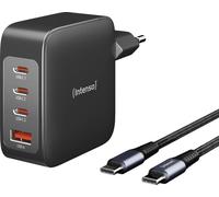 Intenso W140A3C + C520C black Chargeur USB 140 W 3x USB-C®, 1x USB-A QC 4+, USB PD 3.1, PPS noir intérieure GaN, USB Power