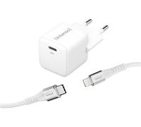 Intenso W30C GaN + C315L Chargeur USB 30 W 1x USB-C®, 1x Apple Lightning blanc intérieure GaN, USB Power Delivery (USB-PD)