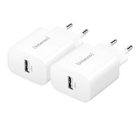 Intenso W5A white double pack Adaptateur USB-C 5 W USB-A blanc pour prise