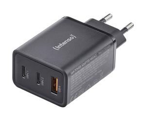 Intenso W65ACC GaN Chargeur USB 65 W 1x USB-A, 2x USB-C® noir intérieure GaN,