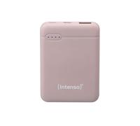 Intenso XS5000 Rose : Batterie Externe LiPo 5000mAh, USB-A/USB-C 2.1A, Recharge USB, 90x63x12.6mm, Protection Surtension/Surcharge