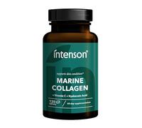 Intenson Marine Collagen avec Vitamine C et Acide Hyaluronique, 120 Comprimés, Peptides de Collagène Marin Hydrolysé, Peau, Cheveux et Ongles, Cure de 60 Jours