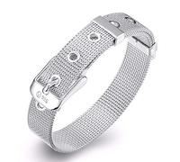 Intenst Femme Argent Bijoux De Mode, La Boucle De Ceinture De Bracelet Jonc pour Femme L'amie Réglable en