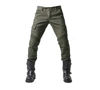 Intenst Pantalon de Moto pour Homme avec Doublure Amovible Protection intérieure Jeans de Moto Respirant Résistant au déversement Tissu Motorcycle Biker Pants (Vert,M)