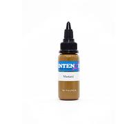 INTENZE Encre de tatouage Marron 30ml- Mustard -L'orig.:couleurs résistantes et absolument stériles-Encre de tatouage végétalienne-Encre de tatouage pour des tatouages permanents vivants