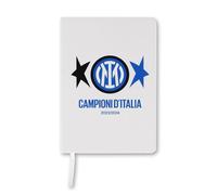 Inter - Agenda Scudetto, Champions d'Italie 23/24, 2 étoiles, carnet à Rayures, Couverture Rigide, Fermeture élastique, Format Large 15 x 21 cm