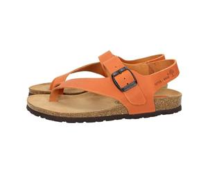 Inter Bios 7162 Sandales esclaves pour femme, couleur orange, confortables, boucle pour ajuster, fabriquées en Espagne, orange, 35 EU