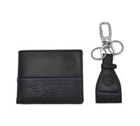 Inter Boxregalointer, 153445 Parure Portefeuille Slim et Porte-clés 100% Cuir Mixte, Noir, Normale
