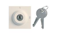 Inter clé 2 posi. 2M dune - APPAREILLAGE MURAL GALLERY HAGER WXF615D