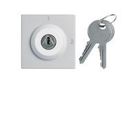 Inter clé 2 posi. 2M titane - APPAREILLAGE MURAL GALLERY HAGER WXF615T