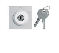 Inter clé 3 posi. 2M titane - APPAREILLAGE MURAL GALLERY HAGER WXF616T