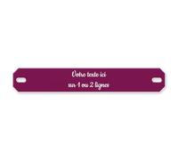 Inter de Plaque funéraire gravé Personnalisable, Taille : 14x2 cm, épaisseur 1,6mm, personnalisé sur Plusieurs Lignes Bordeaux 14x2 cm