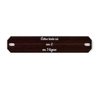 Inter de Plaque funéraire gravé Personnalisable, Taille : 14x3 cm, épaisseur 1,6mm, personnalisé sur Plusieurs Lignes Bois 14x3 cm