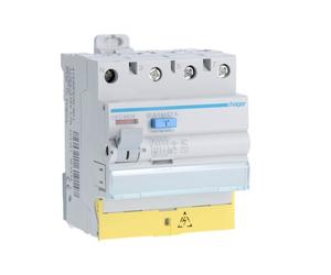 Inter dif 3P+N 63A 100mA AC BD - INTER. DIFF. TETRA. HAGER CEC863F