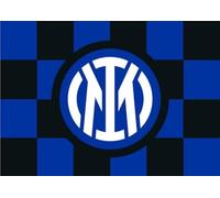 Inter Drapeau dimensions 140 x 100 cm avec nouveau graphique à carreaux et logo central