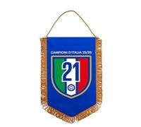 Inter - Fanion pentagonal 28 x 20 cm avec franges 21ème écusson Champions d'Italie 25/26