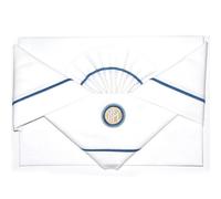 Inter lenzuolino de carrozzino en coton blanc Coussin avec bordure avec écusson brodé